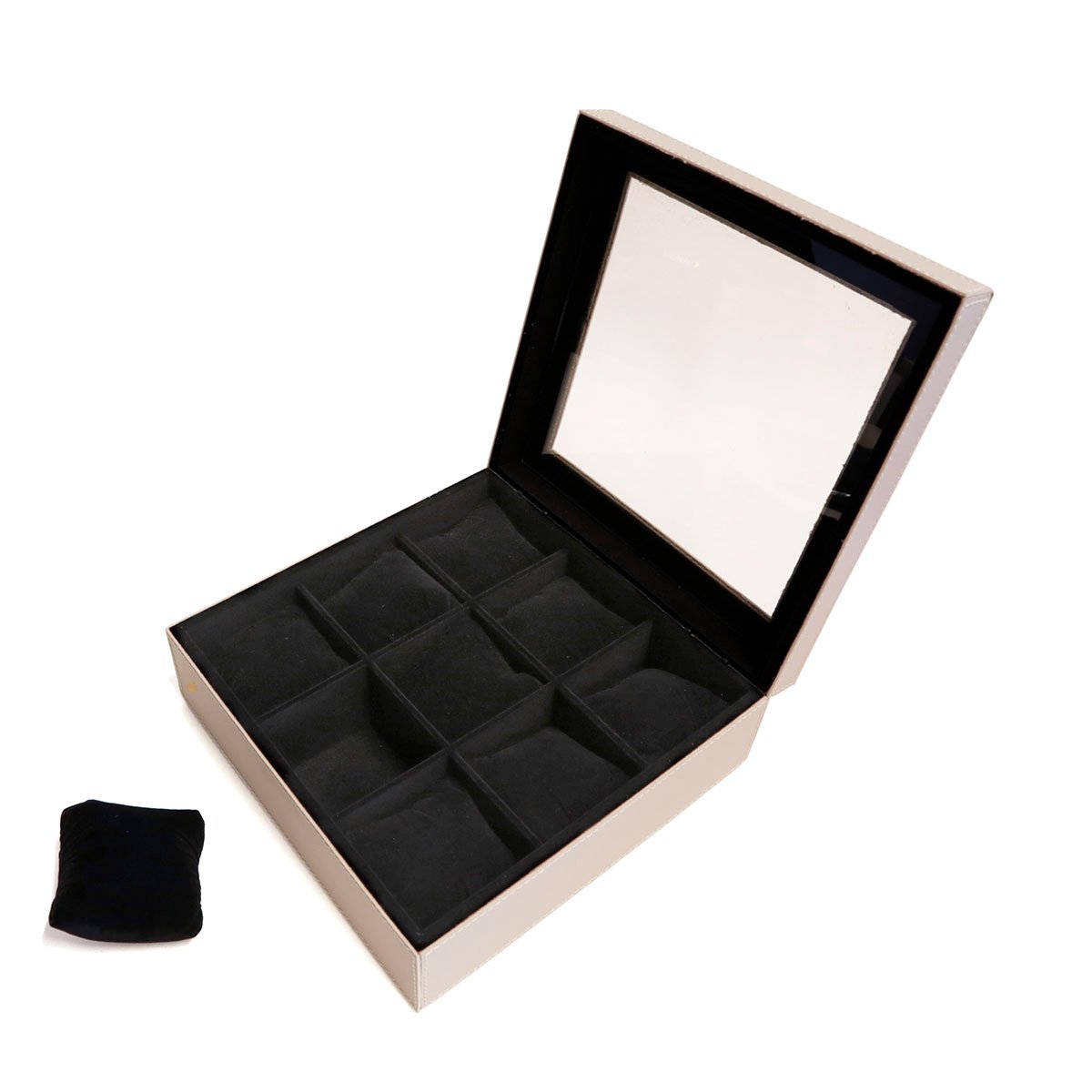 04 caixa porta relogios em couro pu gelo