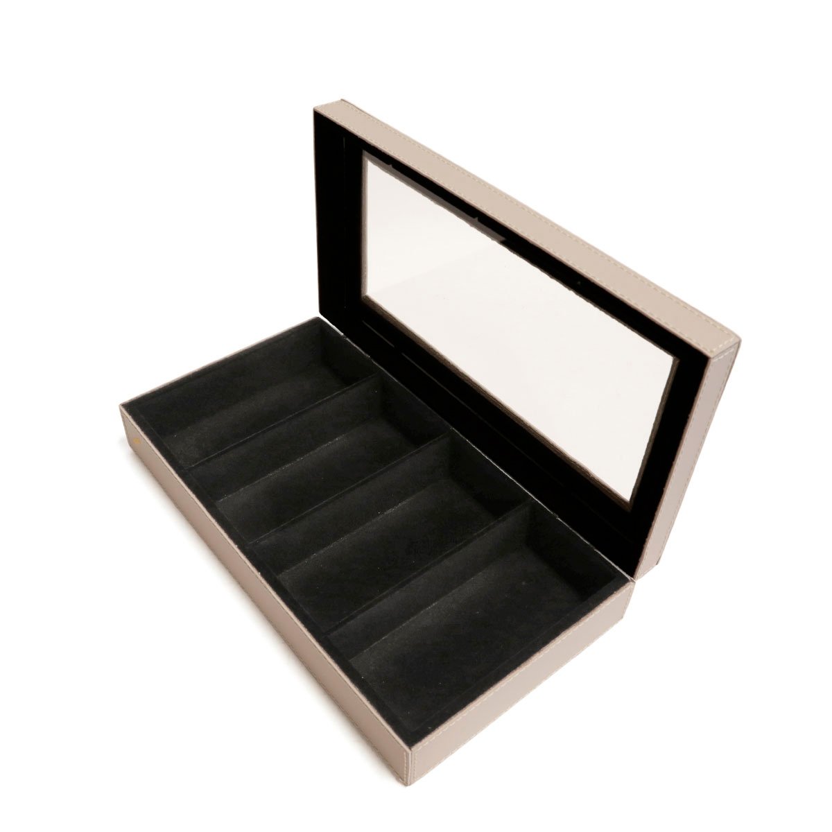 03 caixa porta oculos em couro pu gelo