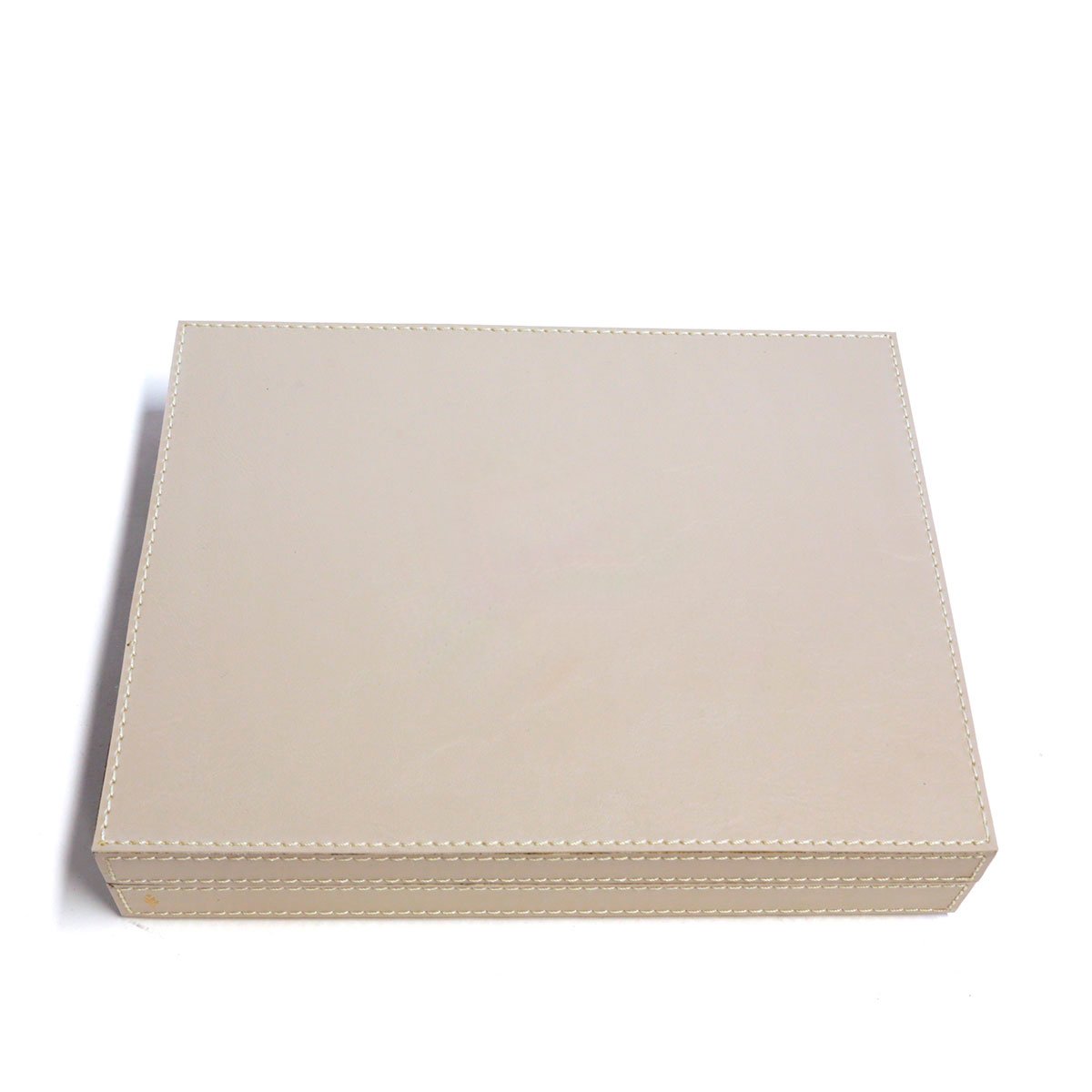 04 caixa porta capsulas de cafe em couro pu gelo