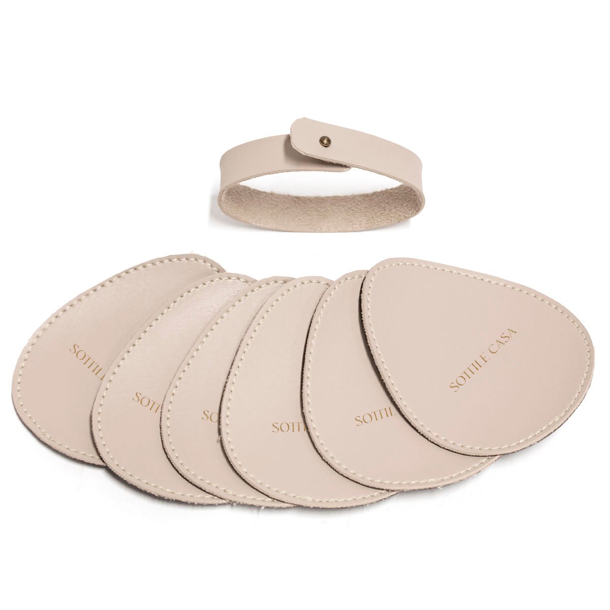 03 jogo 06 porta copos pop em couro pu gelo