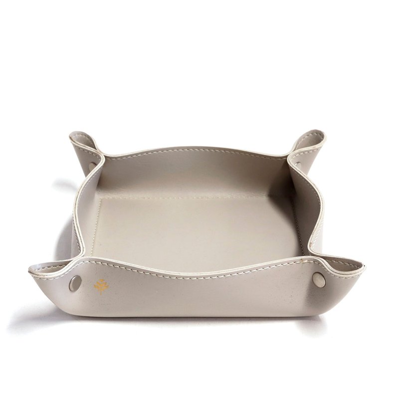 02 porta objetos de mesa em couro pu gelo g