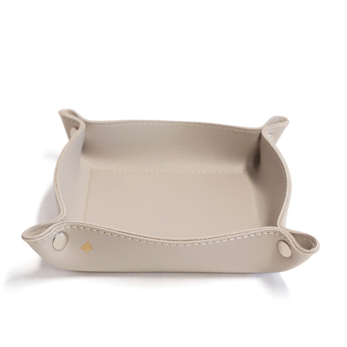 02 porta objetos de mesa em couro pu gelo p