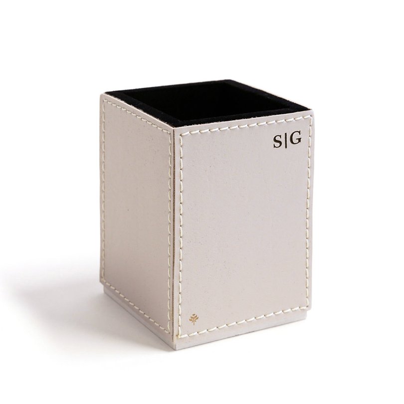 Porta CanetaLApis em Couro PU Personalizado   Gelo Sottile Casa Still_monograma