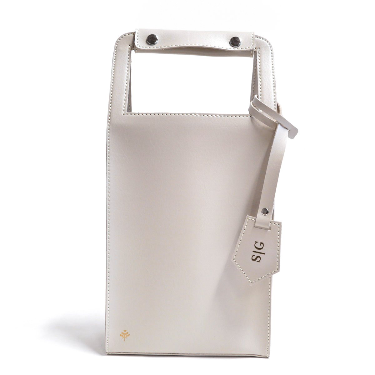 Porta Garrafas Duplo em Couro PU Personalizado   Gelo Sottile Casa Still 3_monograma_2