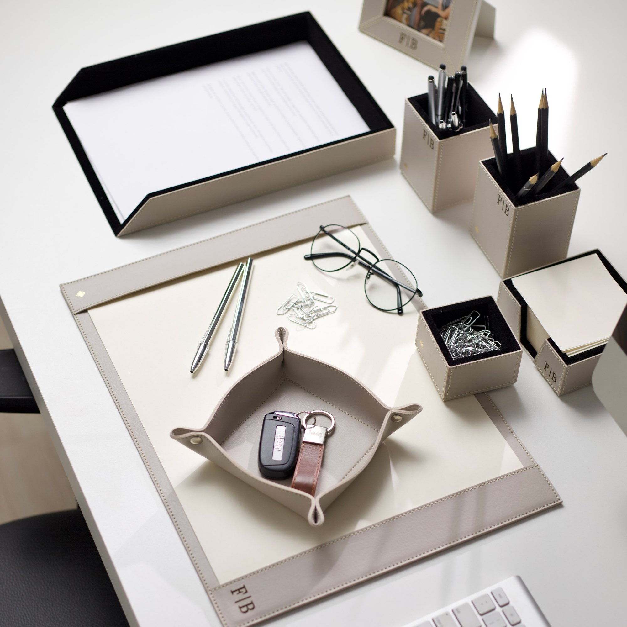 09 porta clips quadrado em couro pu gelo