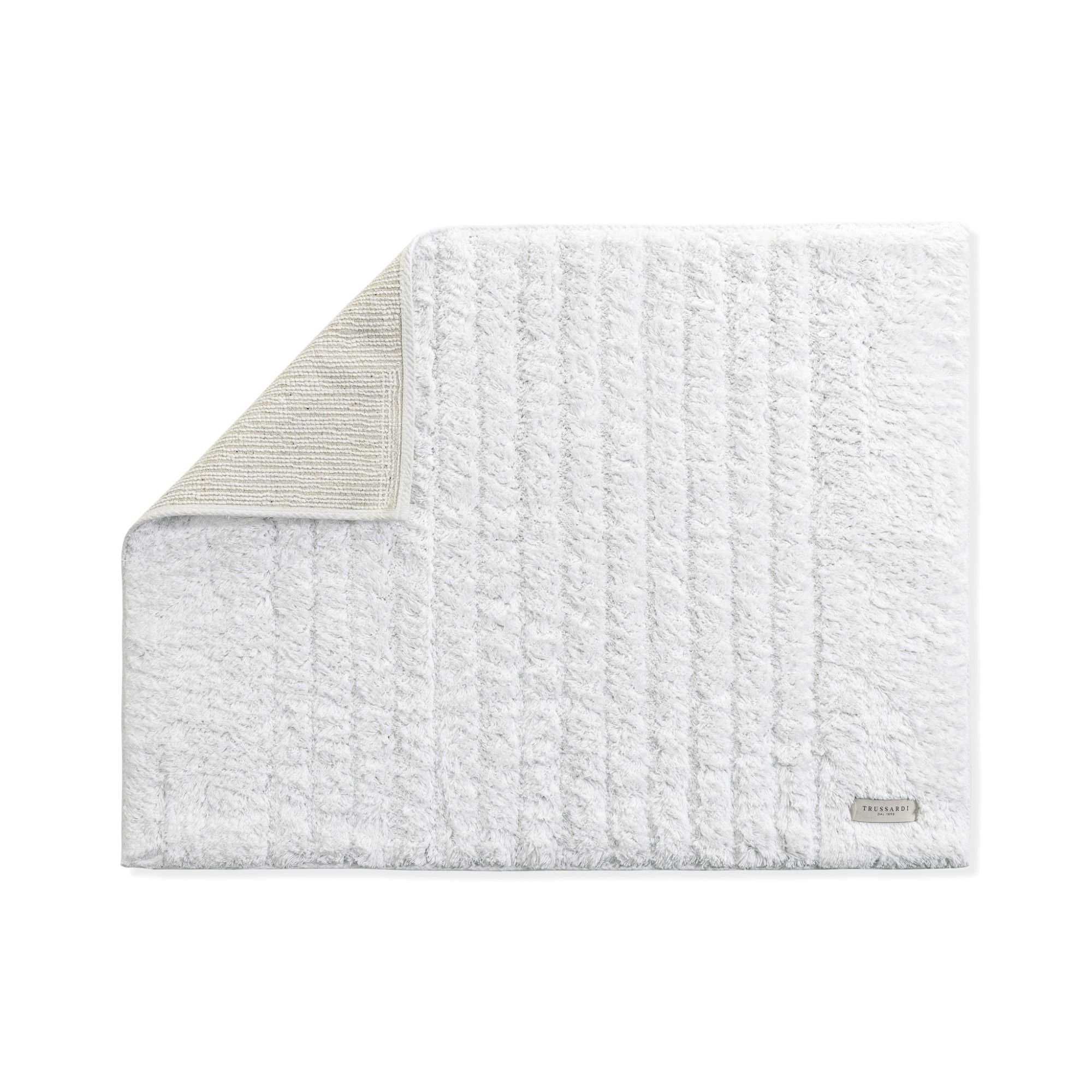tapete antiderrapante trussardi 100 algodao vittore 60x80cm branco sottile casa still 2