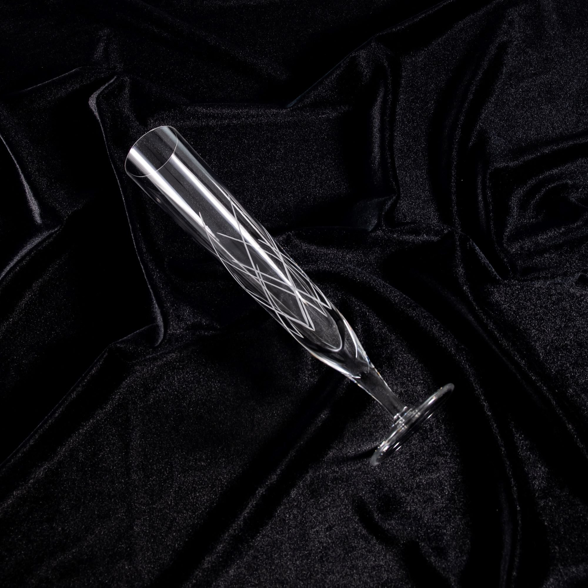 03 taca de cristal lapidado p champagne incolor