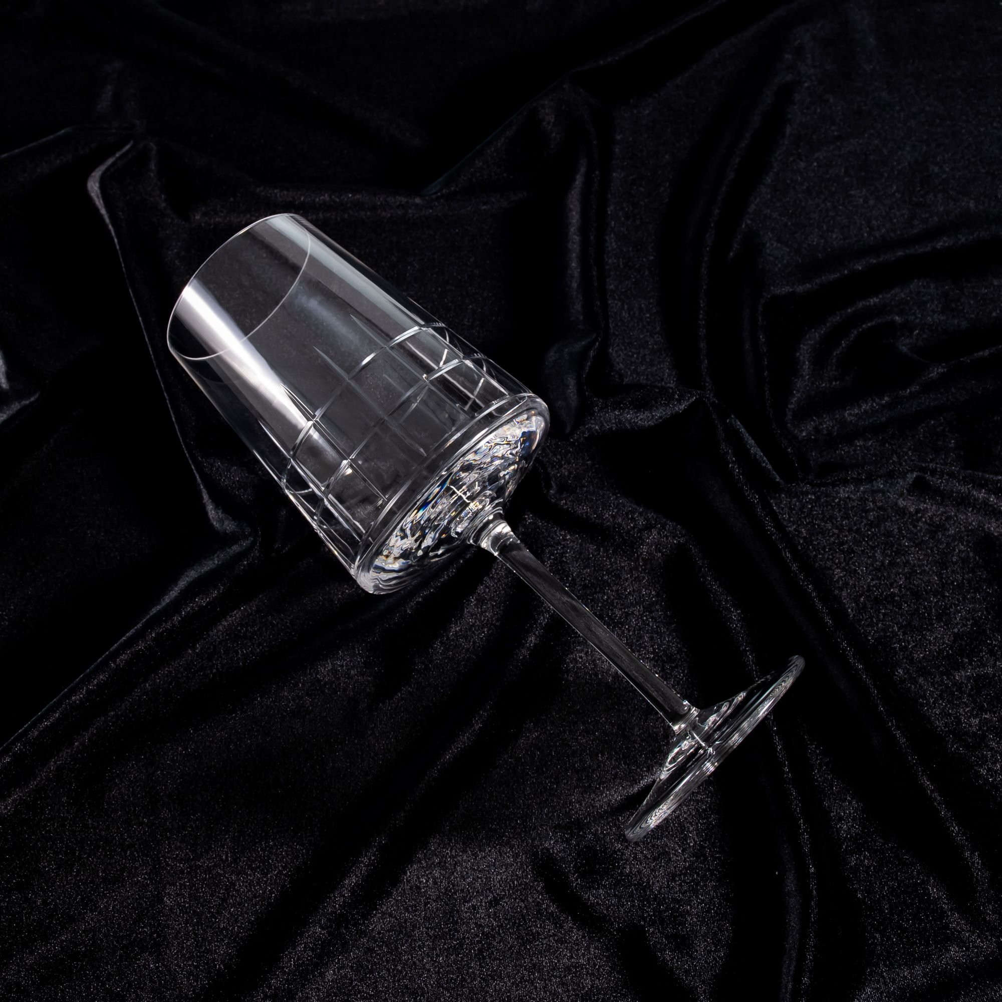 03 taca de cristal lapidado amaite p agua 600ml incolor