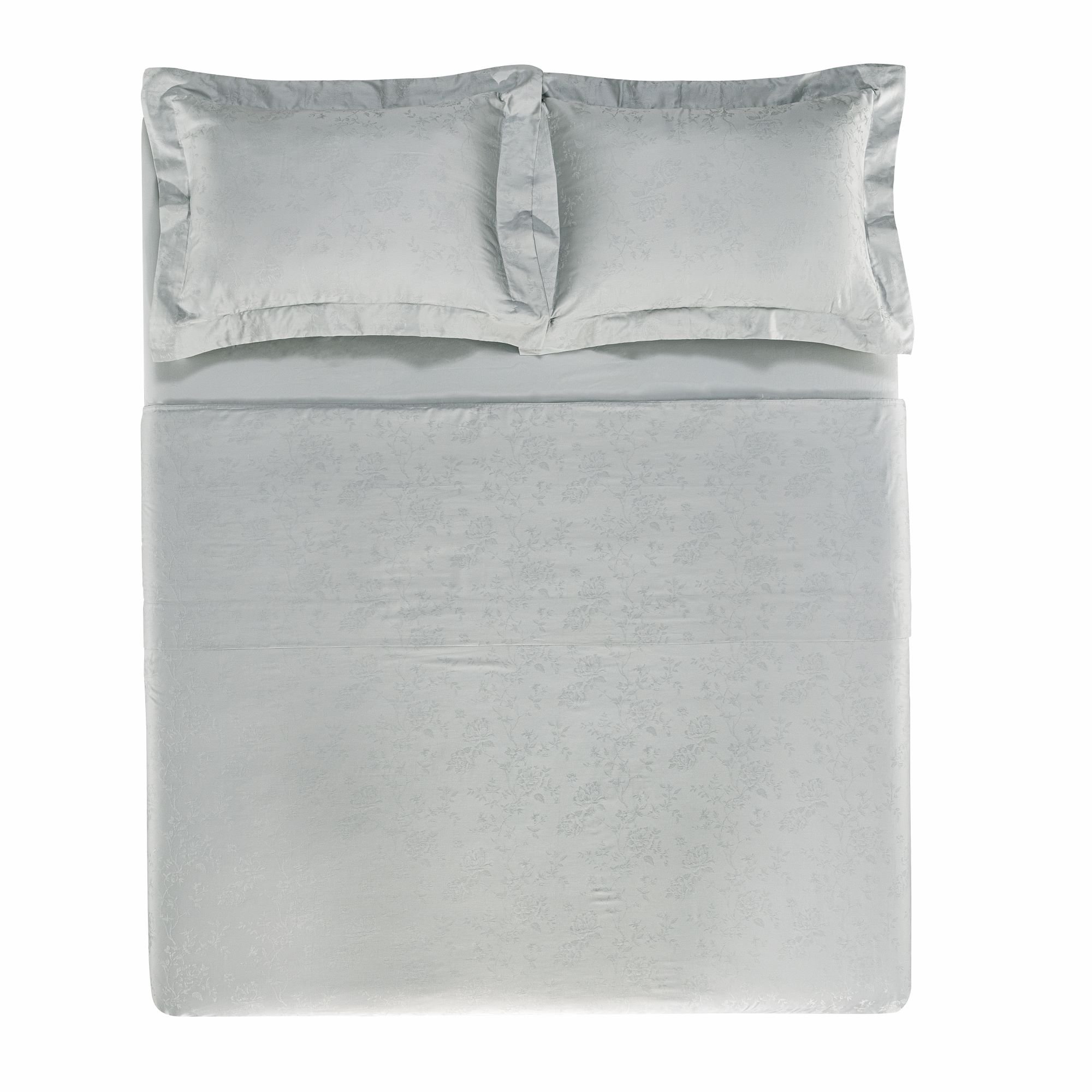 jogo de cama trussardi jacquard cetim 300 fios sarentino platino sottile casa still visao cima