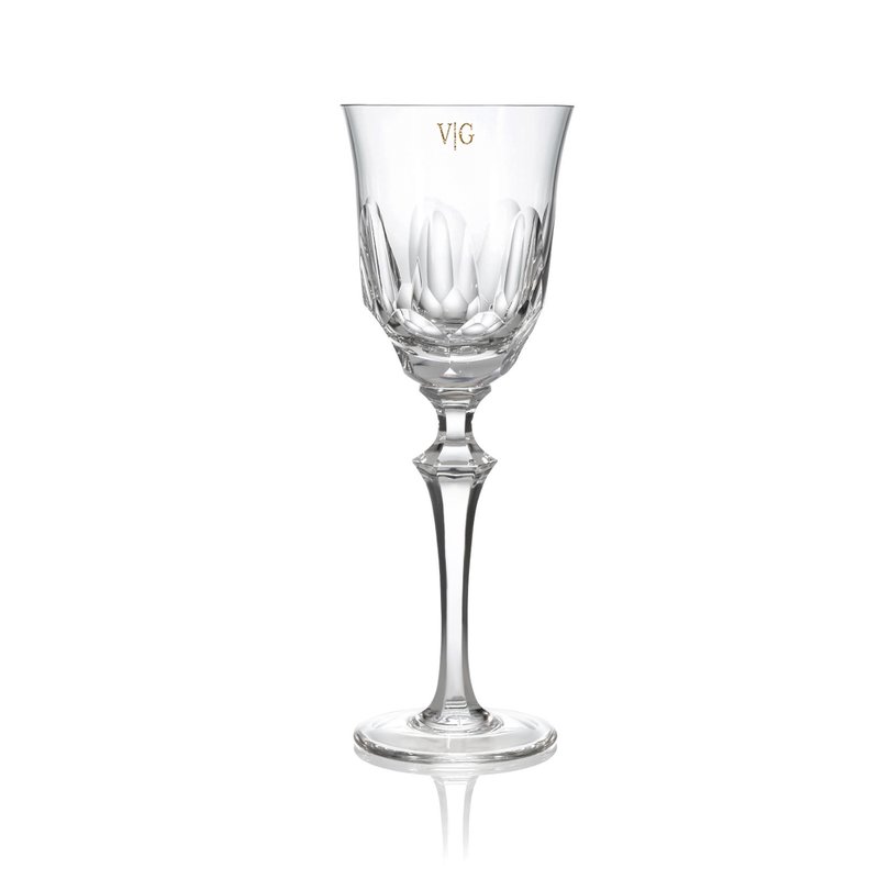 03 taca de cristal lapidado p vinho tinto incolor
