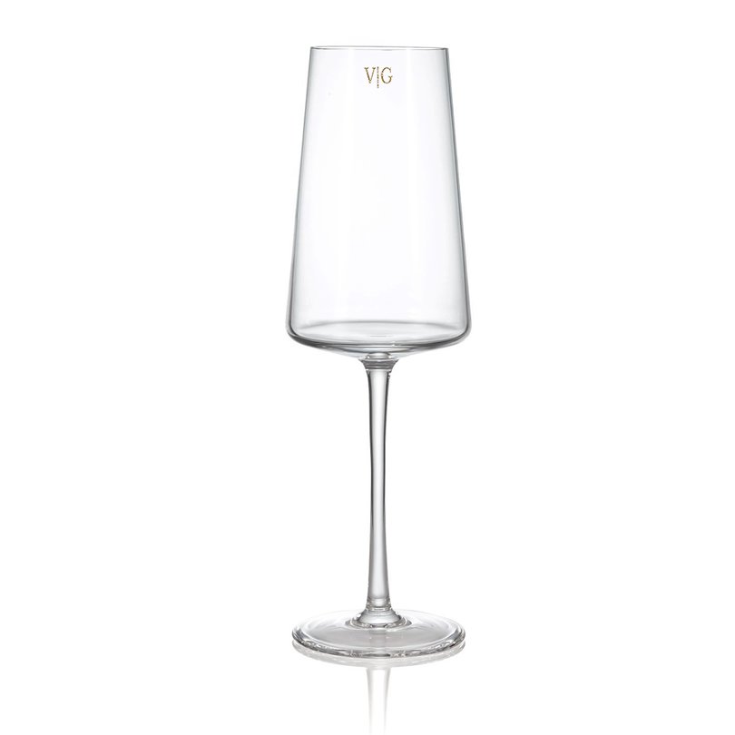 04 taca de cristal amaite p espumante 350ml incolor