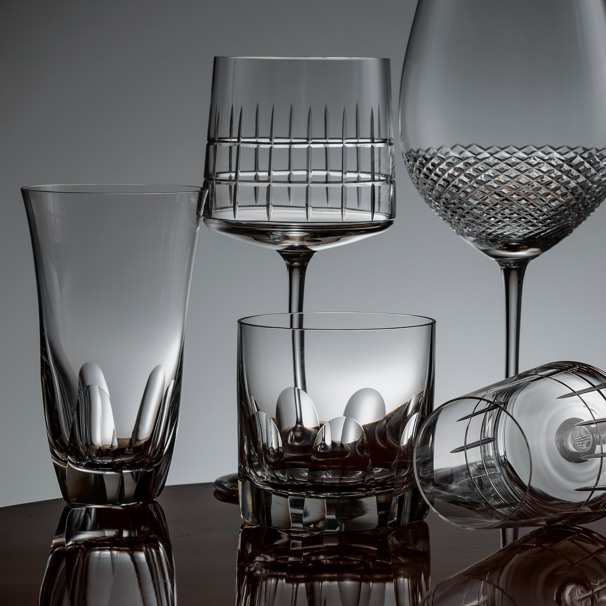 01 taca de cristal lapidado amaite p gin 500 ml incolor