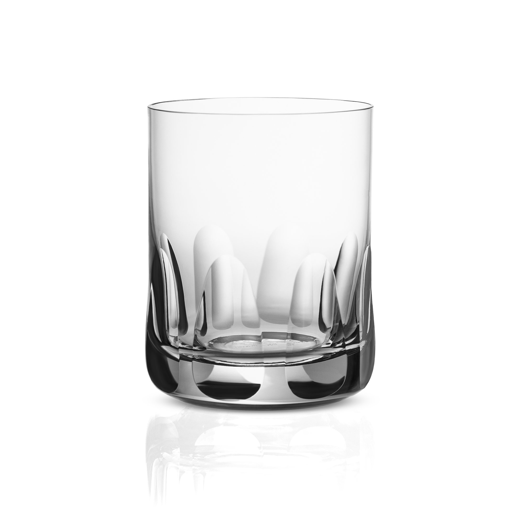 copo de cristal lapidado 65 para whisky on the rocks 320ml incolor