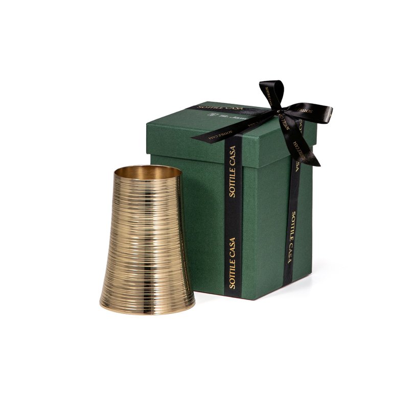 vaso spin ouro 24k st james baixo caixa presente 2311 24k padrao sottile