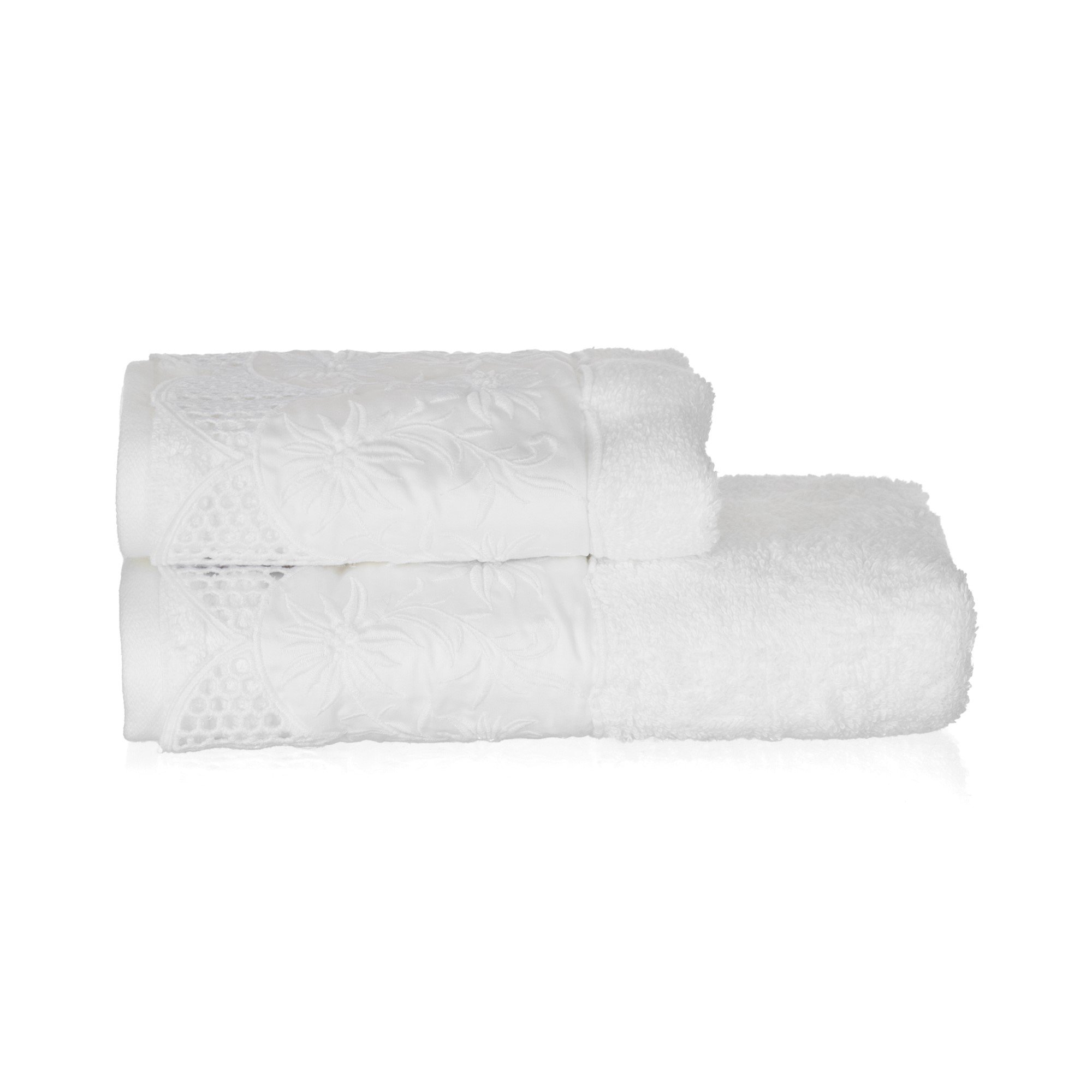 jogo lavabo e rosto trussardi 100 algodao imperiale bordado branco padrao sottile
