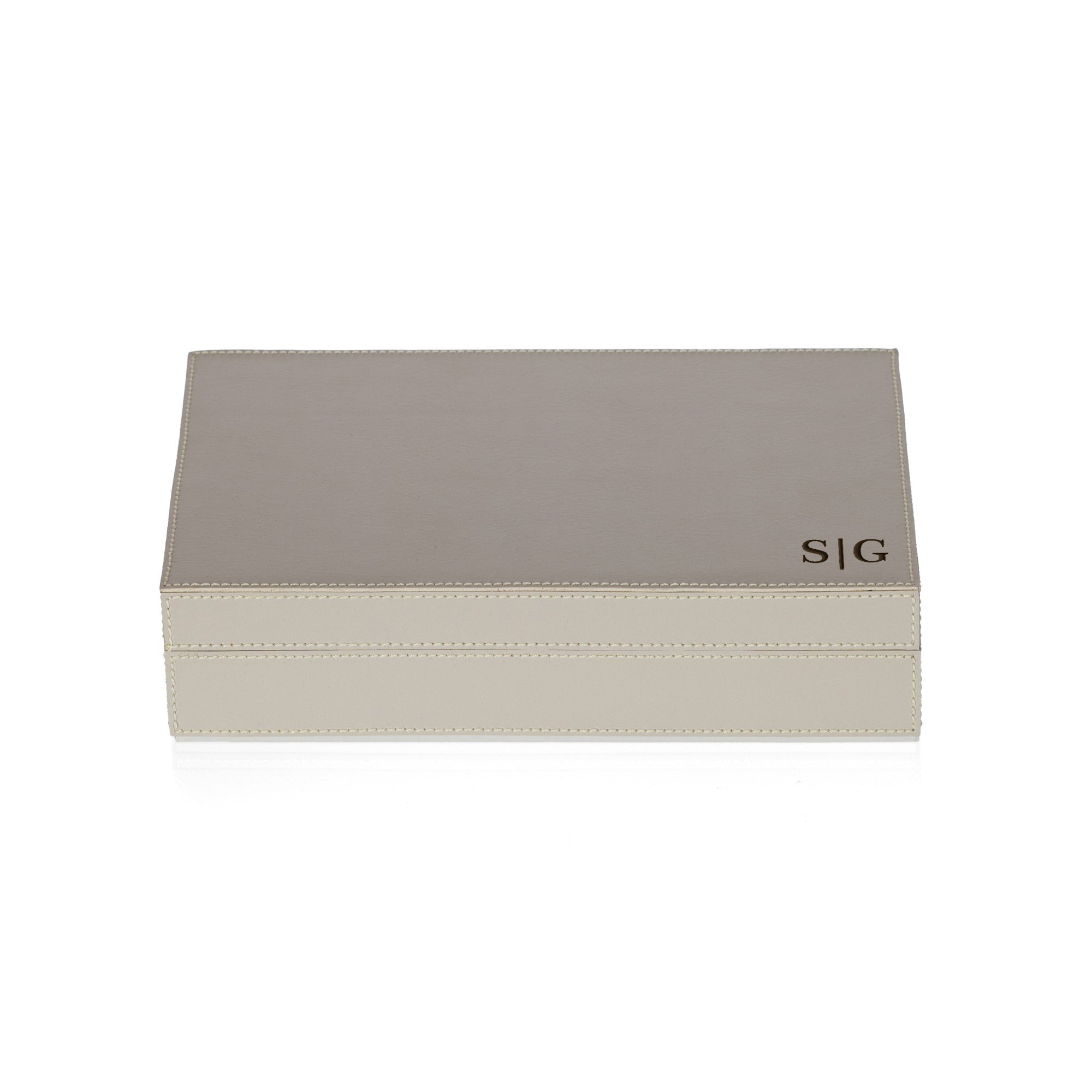 caixa porta joias sottile casa em couro pu gelo m 2 padrao sottile