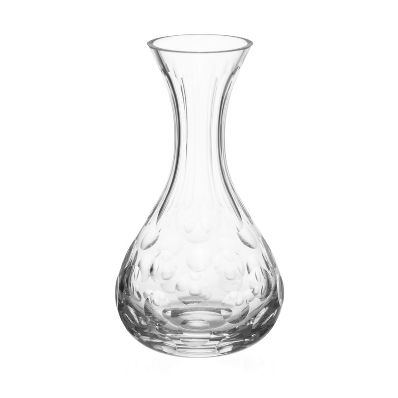 vaso de cristal lapidado strauss incolor 137172 padrao sottile