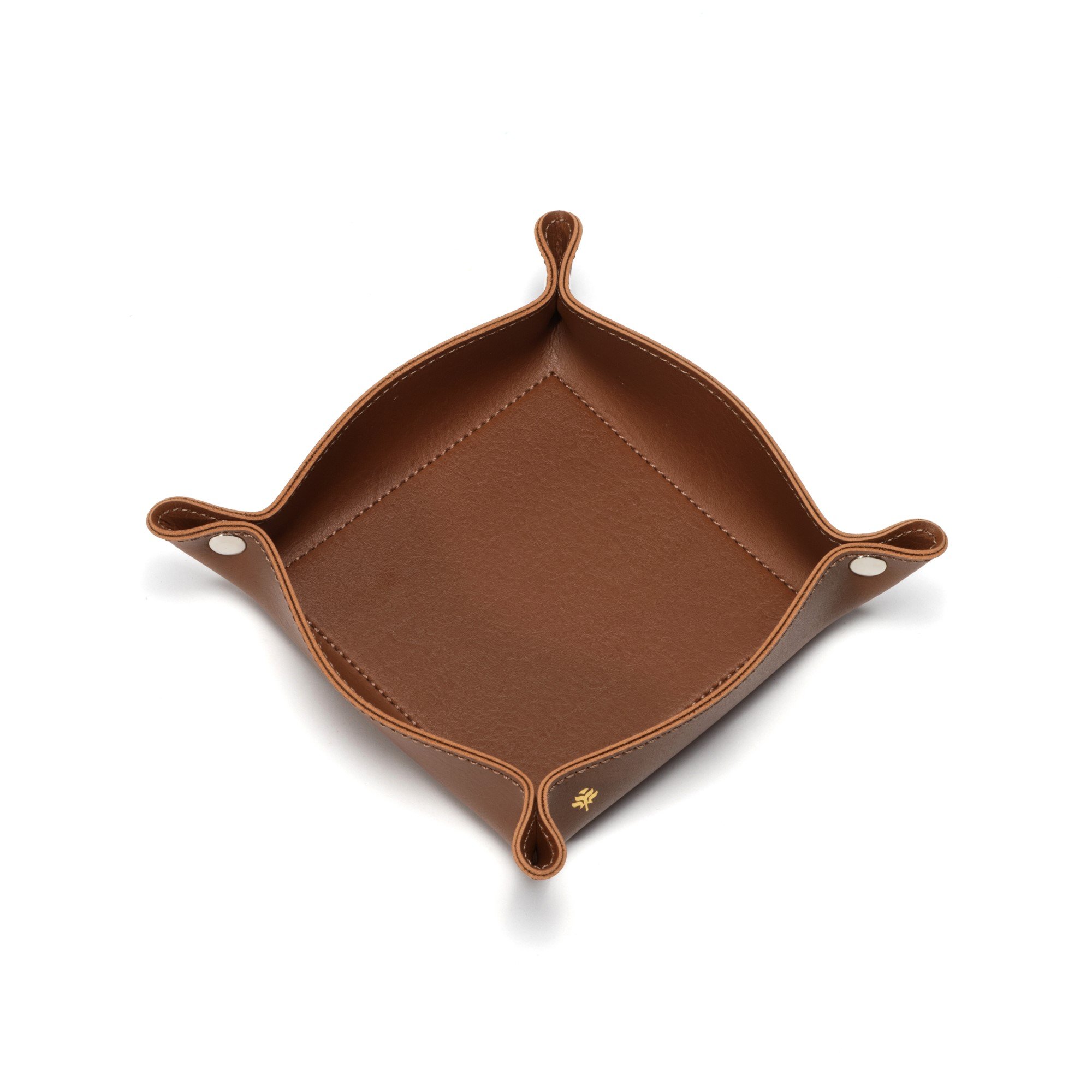 porta objetos de mesa sottile casa em couro pu havana p 2