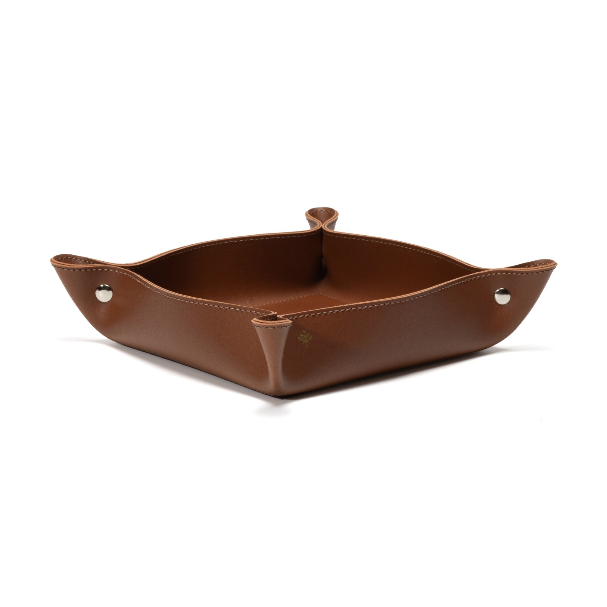 porta objetos de mesa sottile casa em couro pu havana g 2