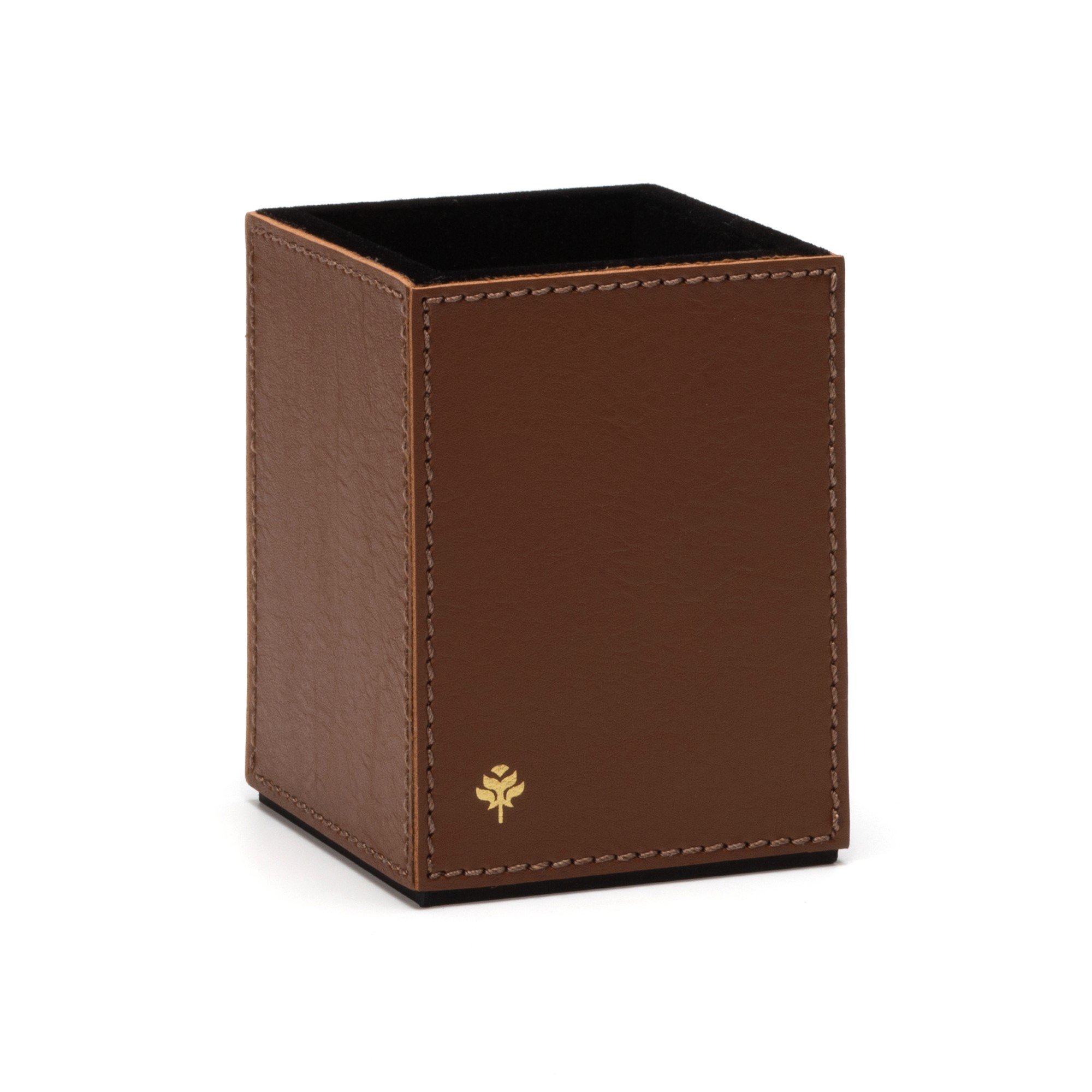 porta caneta lapis sottile casa em couro pu havana 2