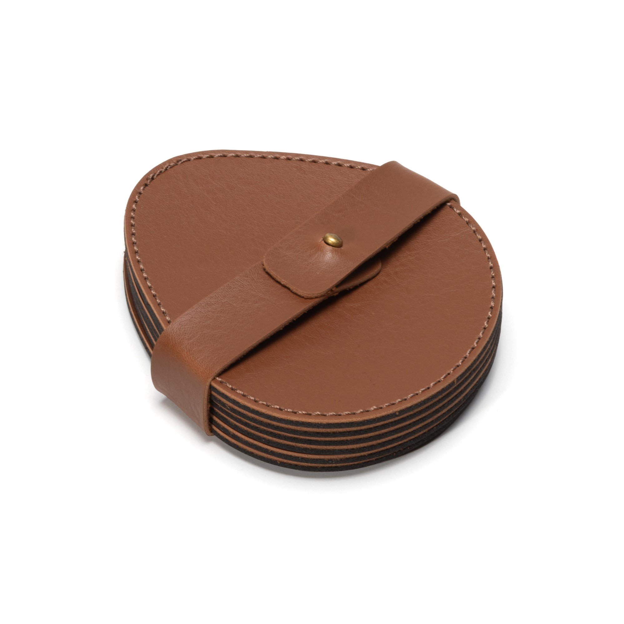 jogo 06 porta copos pop sottile casa em couro pu havana