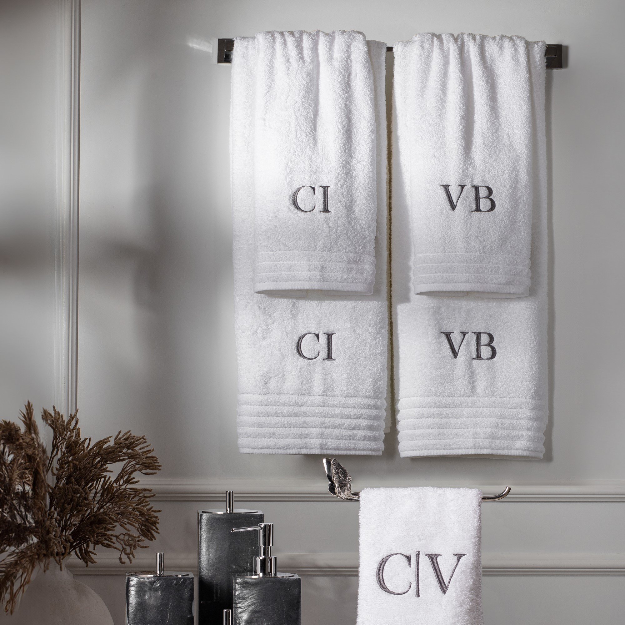 toalha de banho 100 algodao trussardi imperiale branco