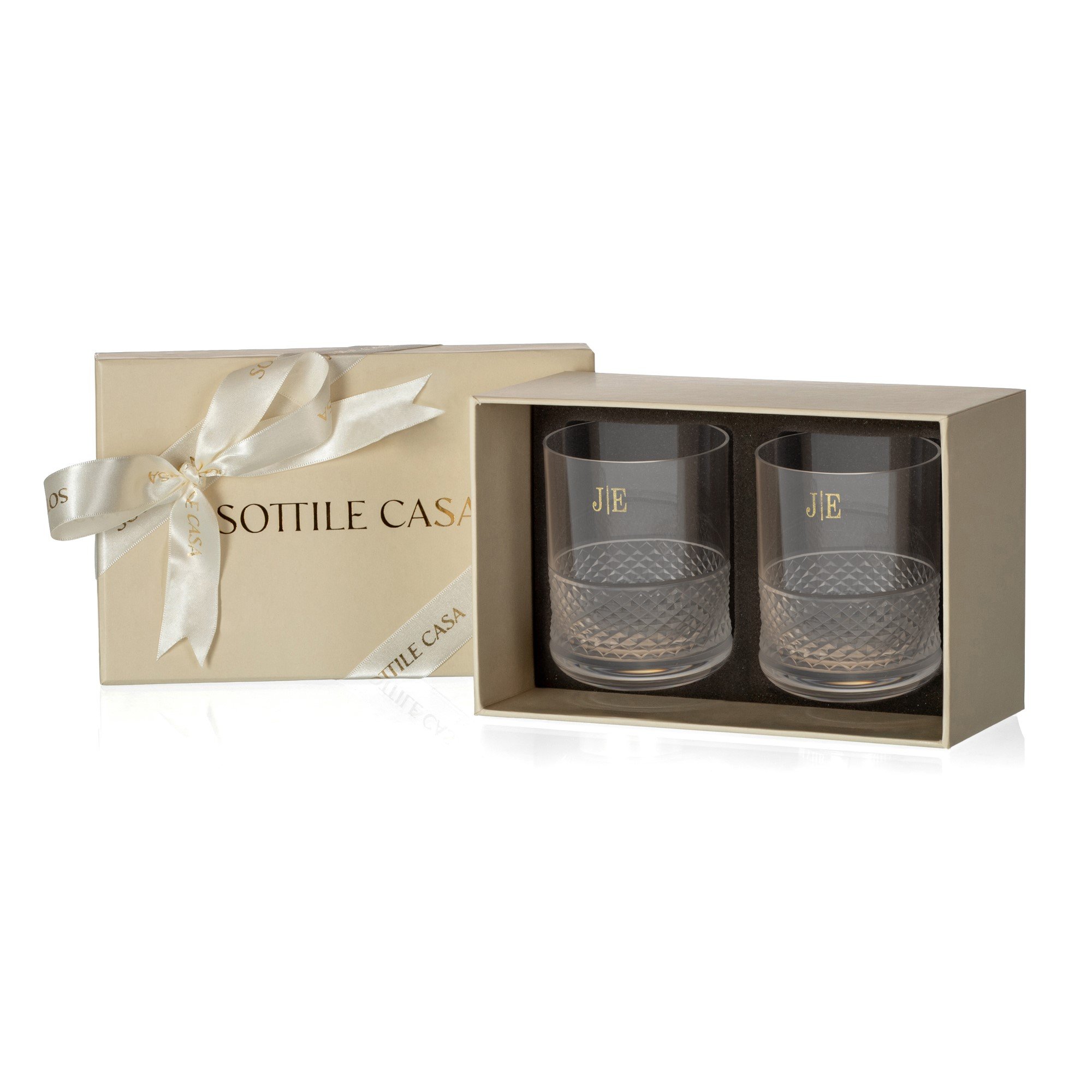 conjunto 2 copos de cristal mozart p whisky on the rocks 320ml lapidado 53 c caixa de presente