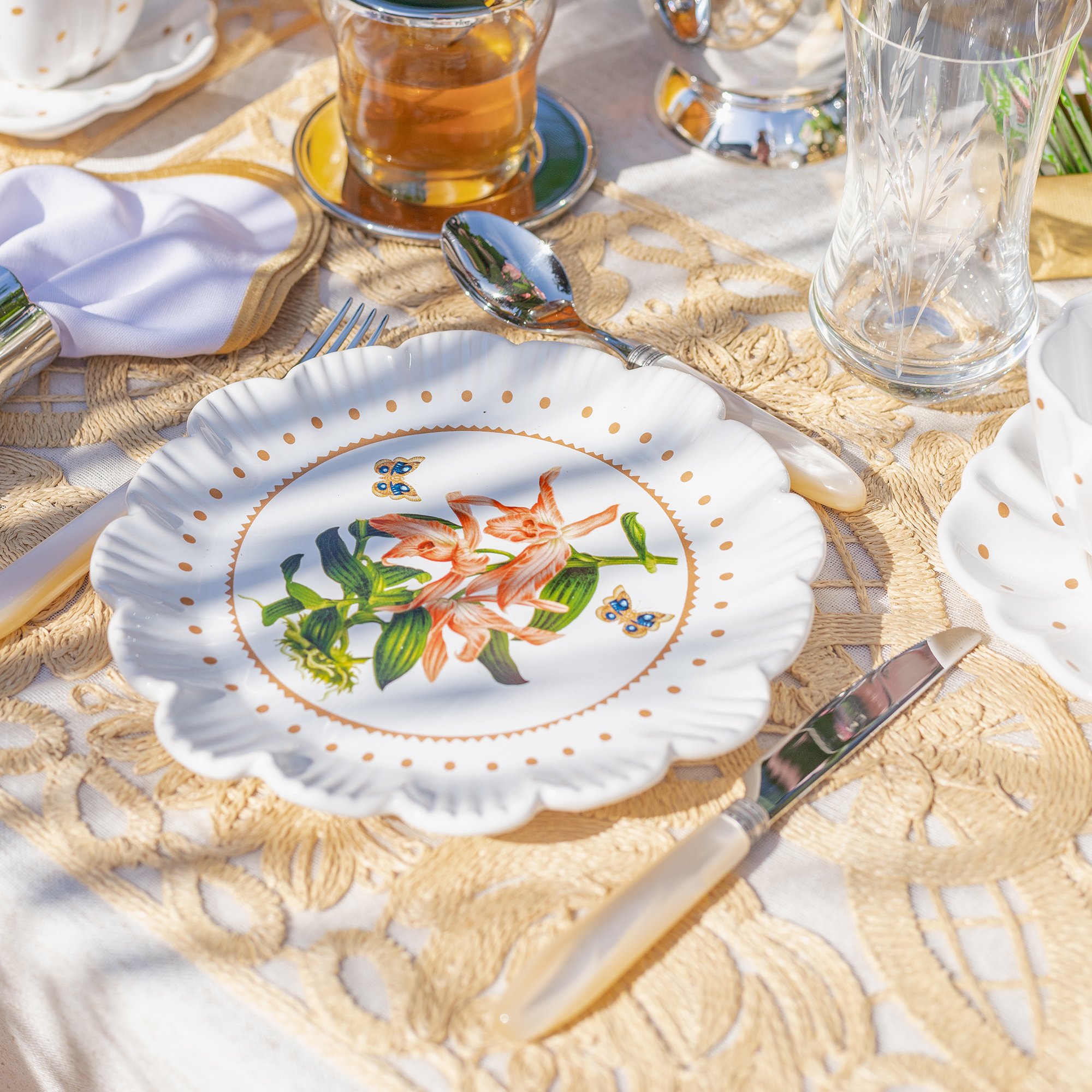 mesa posta talheres vendome ivory pearl foto ambientada sottile casa