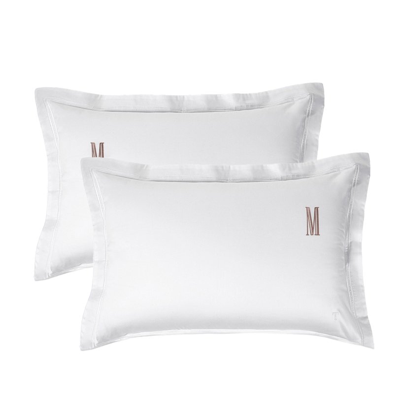 jogo 2 fronhas trussardi 300 fios cetim galieno 50x70cm branco merida