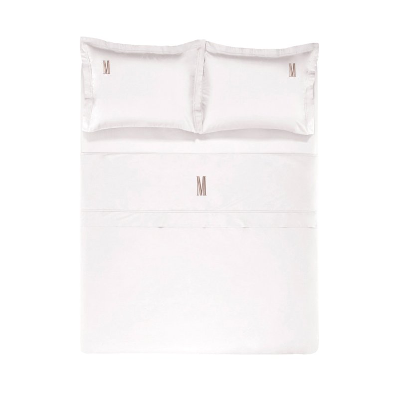 jogo de cama trussardi 300 fios cetim 100 algodao egipcio galieno queen branco merida