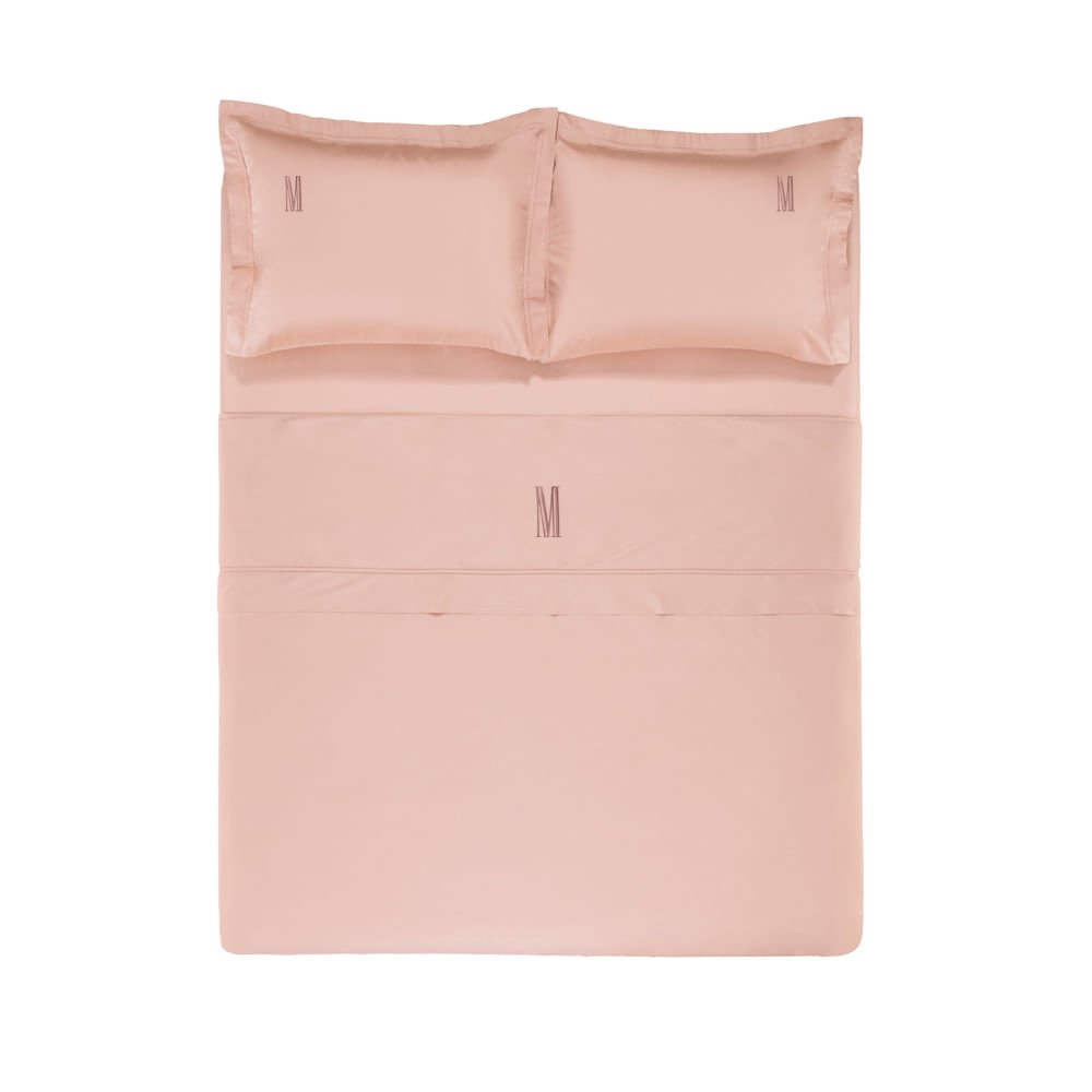 jogo de cama trussardi 300 fios cetim 100 algodao egipcio galieno king rosa perla merida