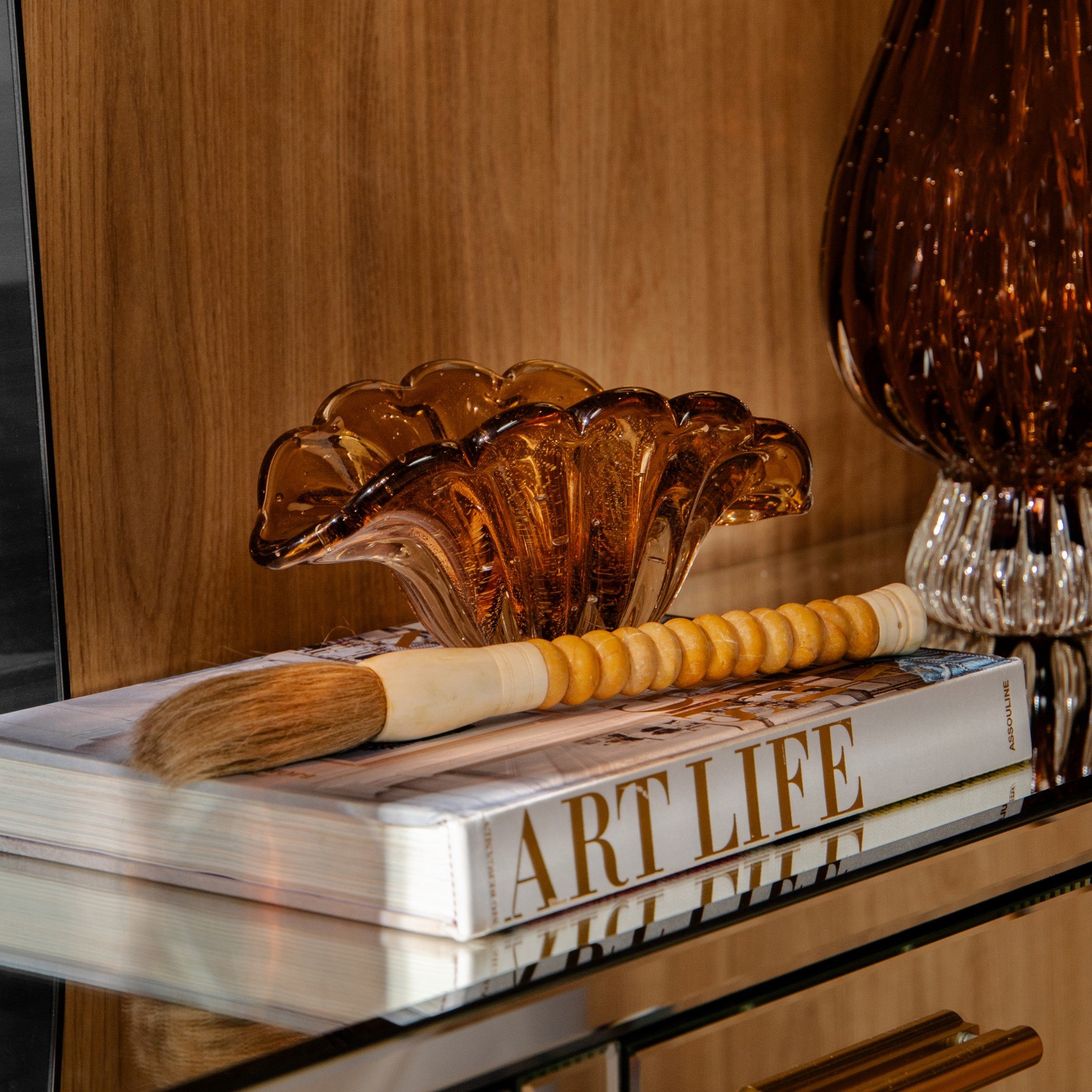 centro de mesa murano dafne c ouro p garnet