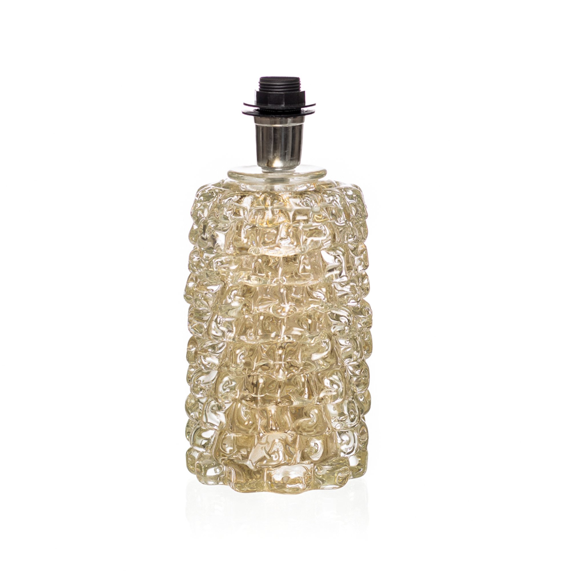 Abajur Murano Milao c Ouro P Cristal Transparente 22