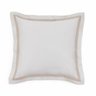 almofada enchimento trussardi cetim 300 fios vercelli 30x40cm branco e nocciola still