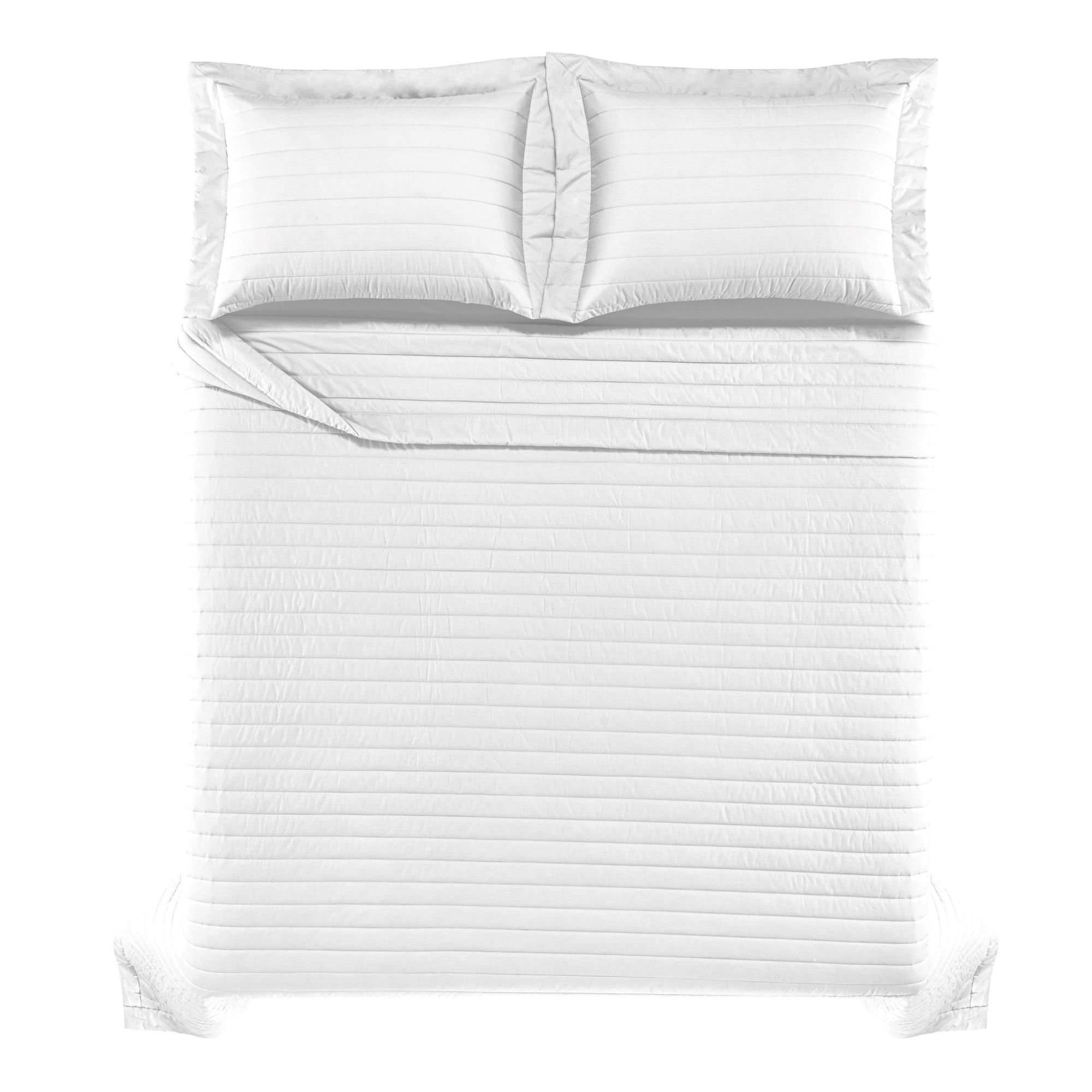 colcha 2 porta travesseiros trussardi percal 200 fios monteleone branco cima