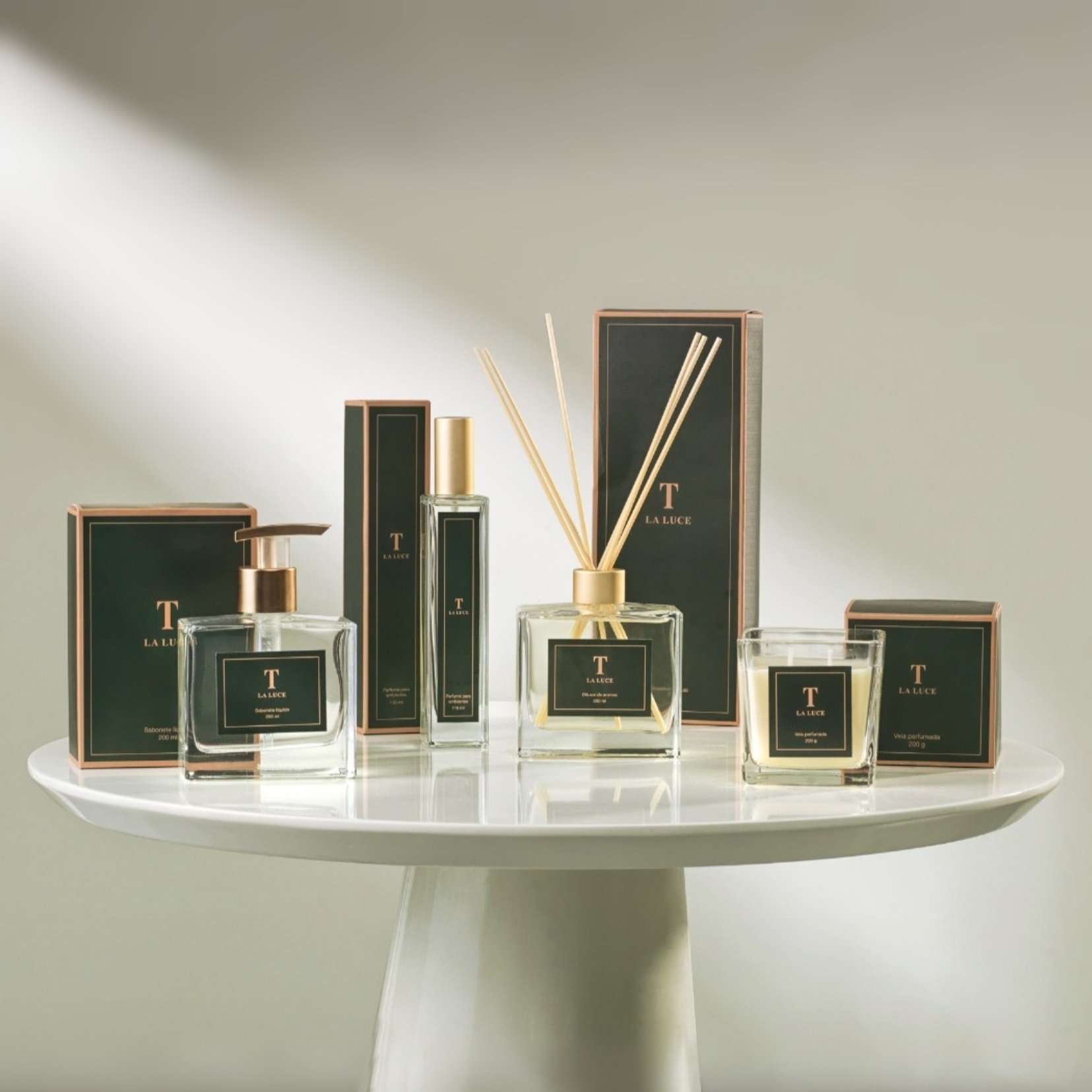 colecao fragrancia la luce ambientada caixas