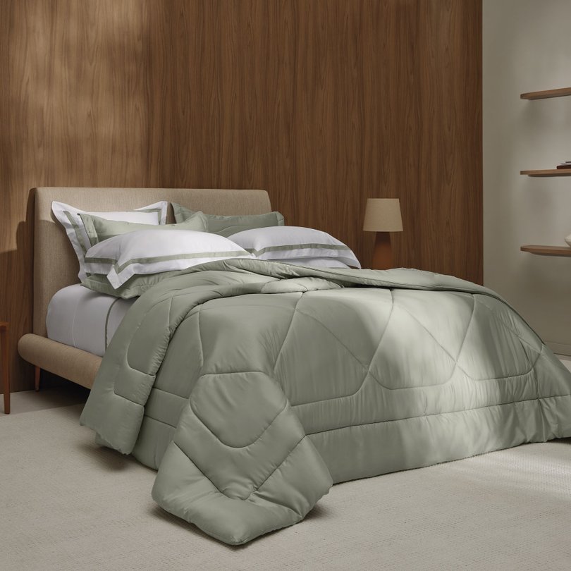 edredom trussardi cetim 300 fios grasso pistacchio ambientada