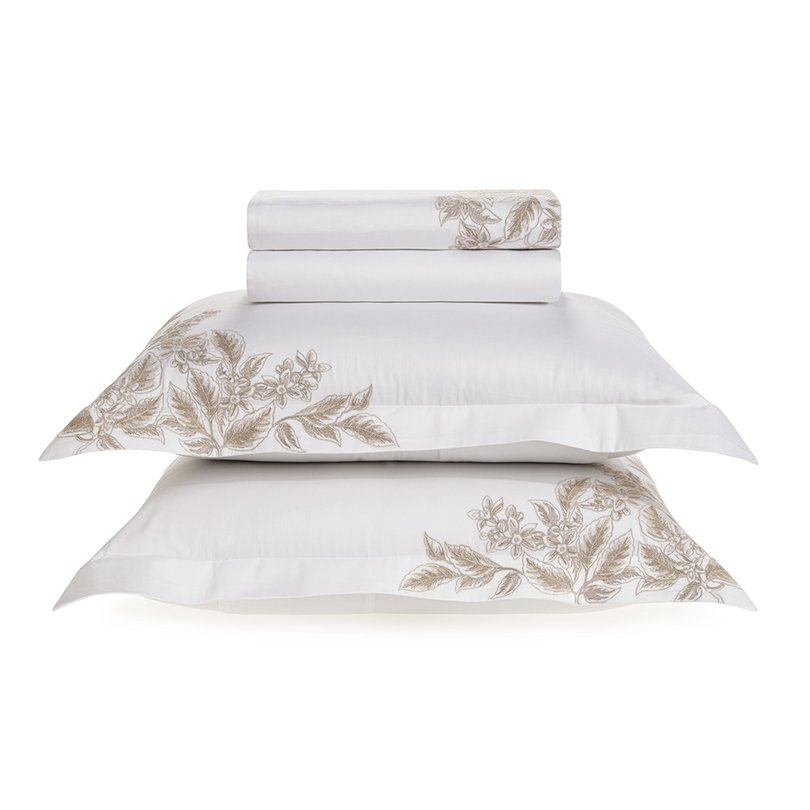 jogo de cama trussardi cetim 300 fios limonata branco still