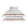 Jogo de Cama Trussardi Cetim 300 Fios Vercelli Branco e Solare Still1