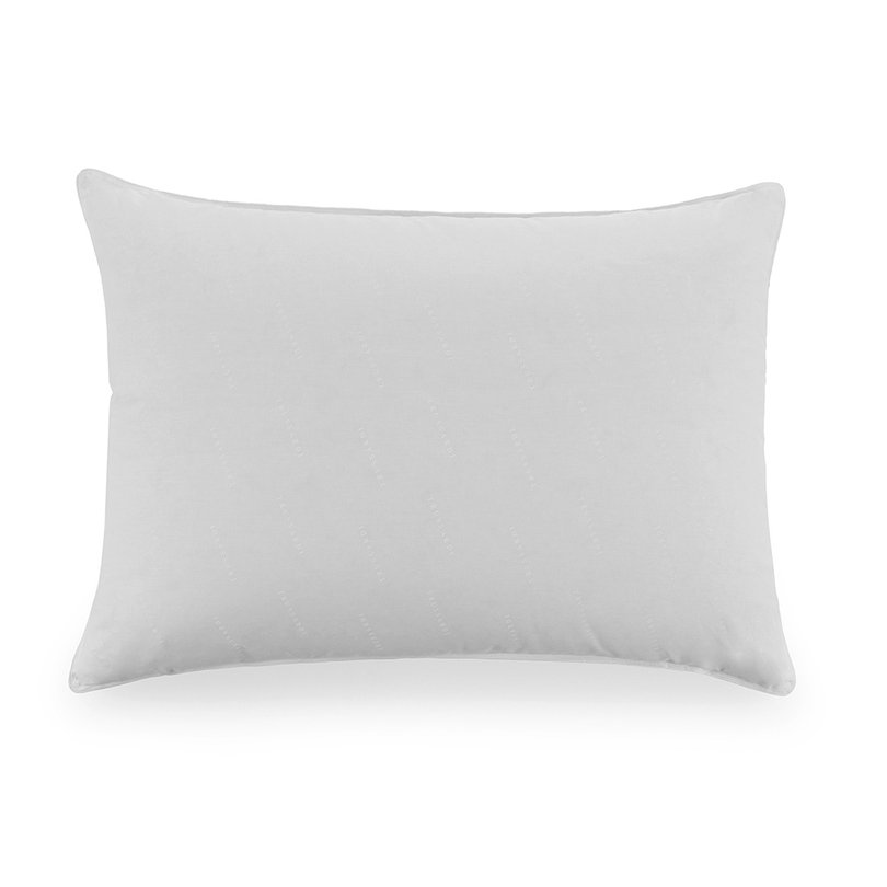 01 travesseiro trussardi toque de pluma branco 50cm x 70cm
