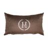 almofada monograma delicata bordado ramos marrom sottile casa still