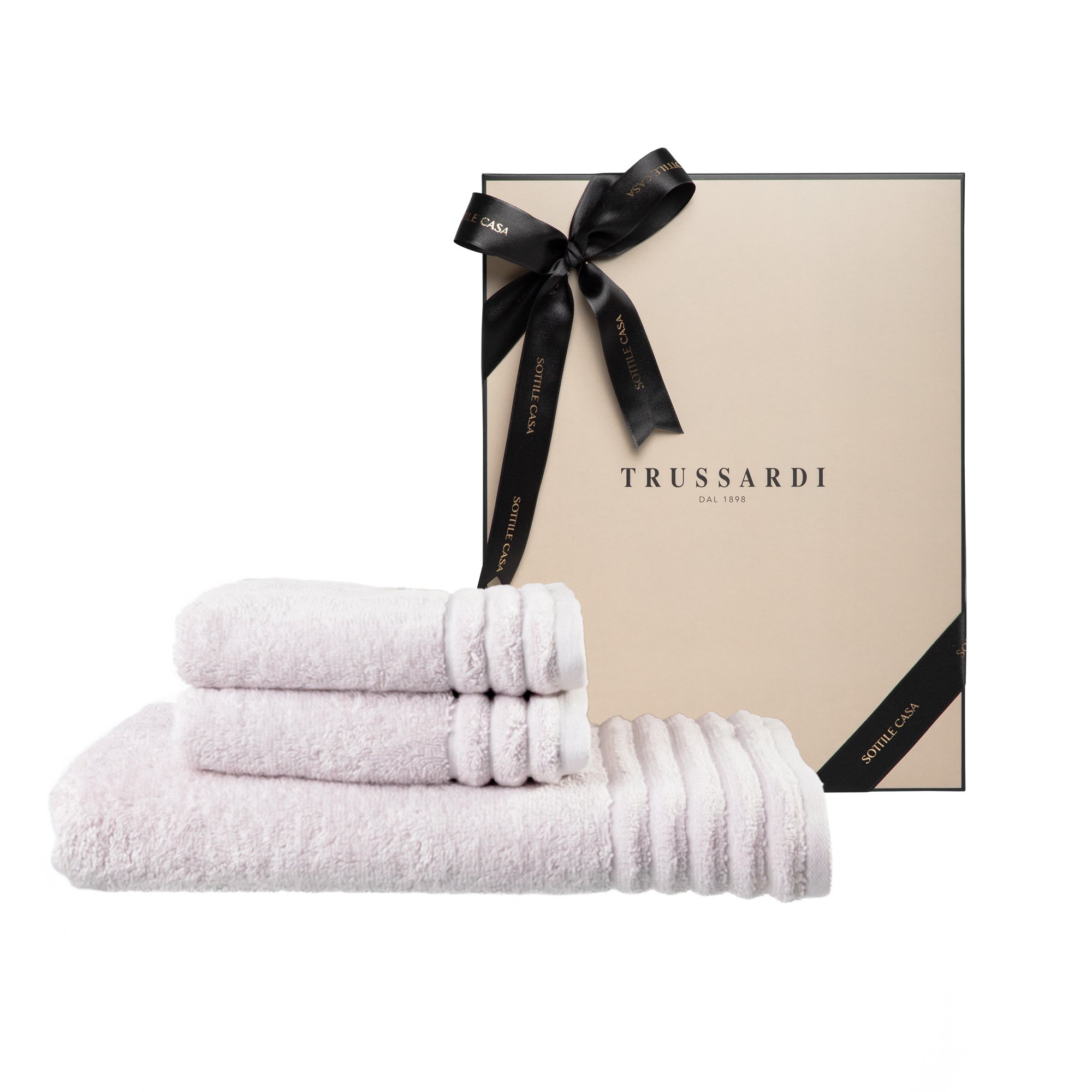 kit presente toalha banho 2 toalhas rosto trussardi imperiale gelo still sottile casa kt banros 03