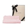 kit presente toalha banho 2 toalhas rosto trussardi imperiale soft rose still sottile casa kt banros 02