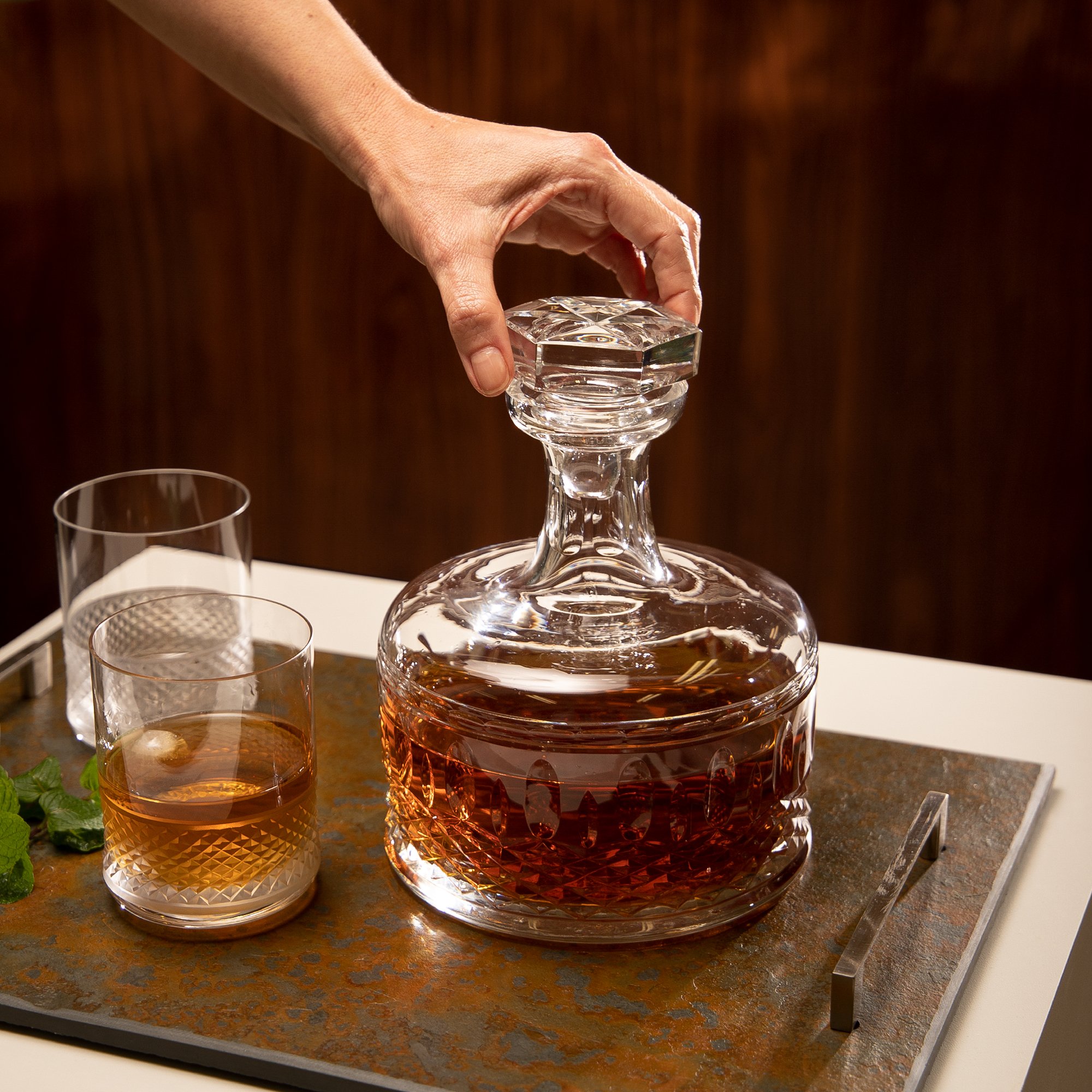 07 garrafa de cristal p whisky mozart incolor