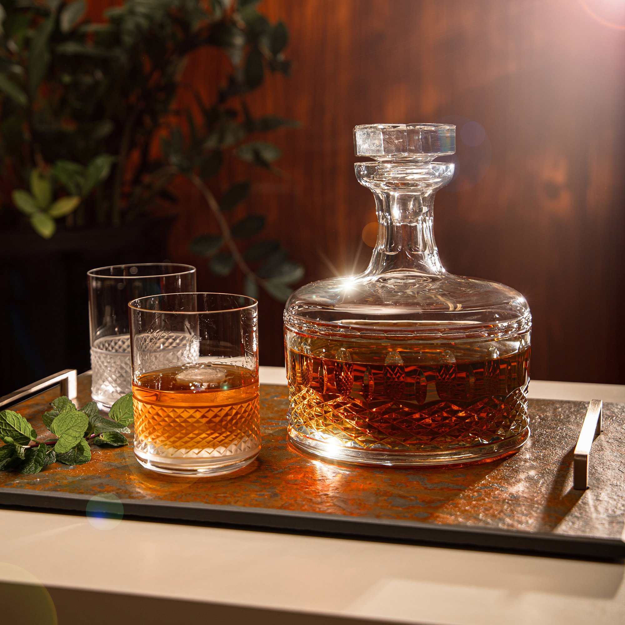 garrafa de cristal p whisky mozart incolor 2