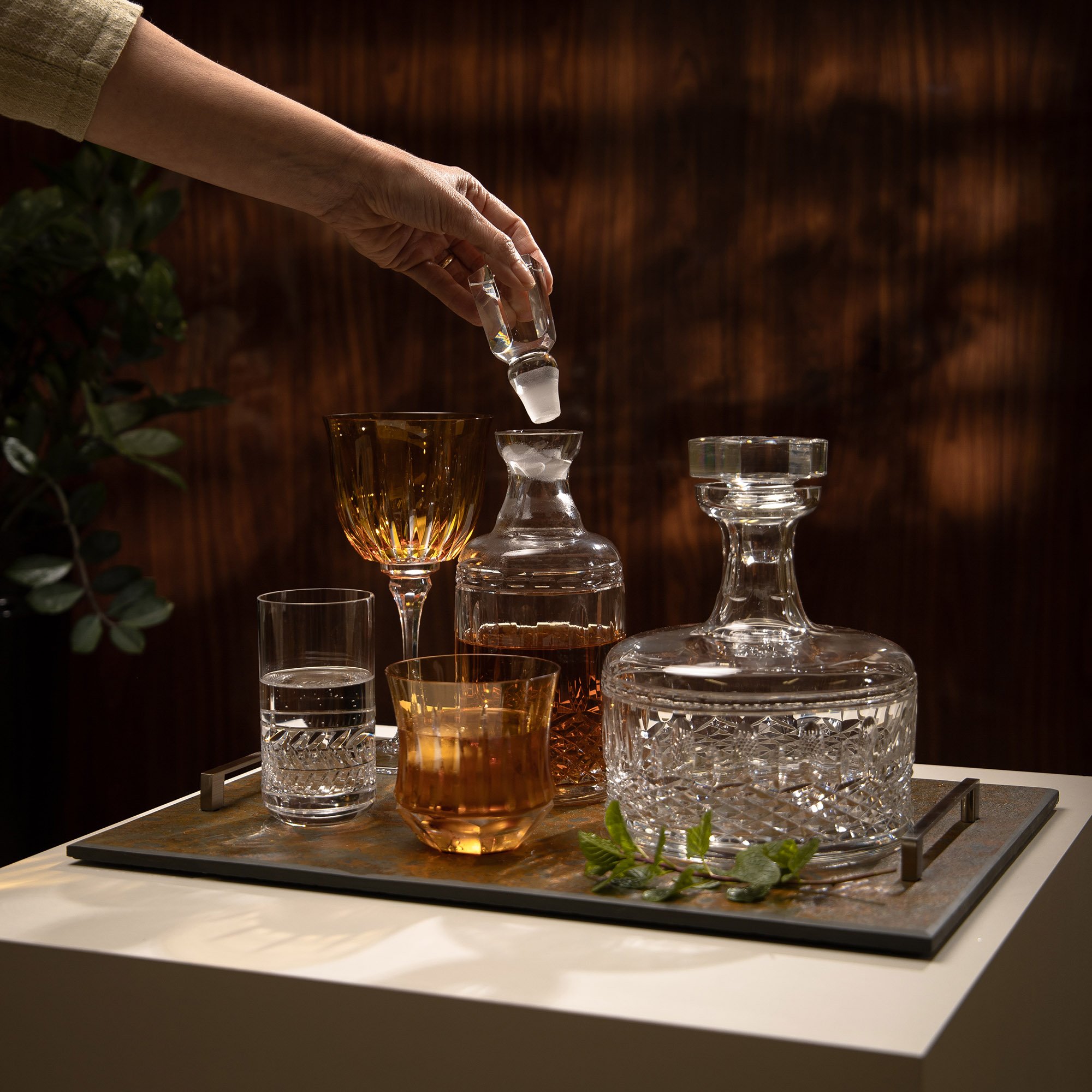 garrafa de cristal p whisky mozart incolor 3