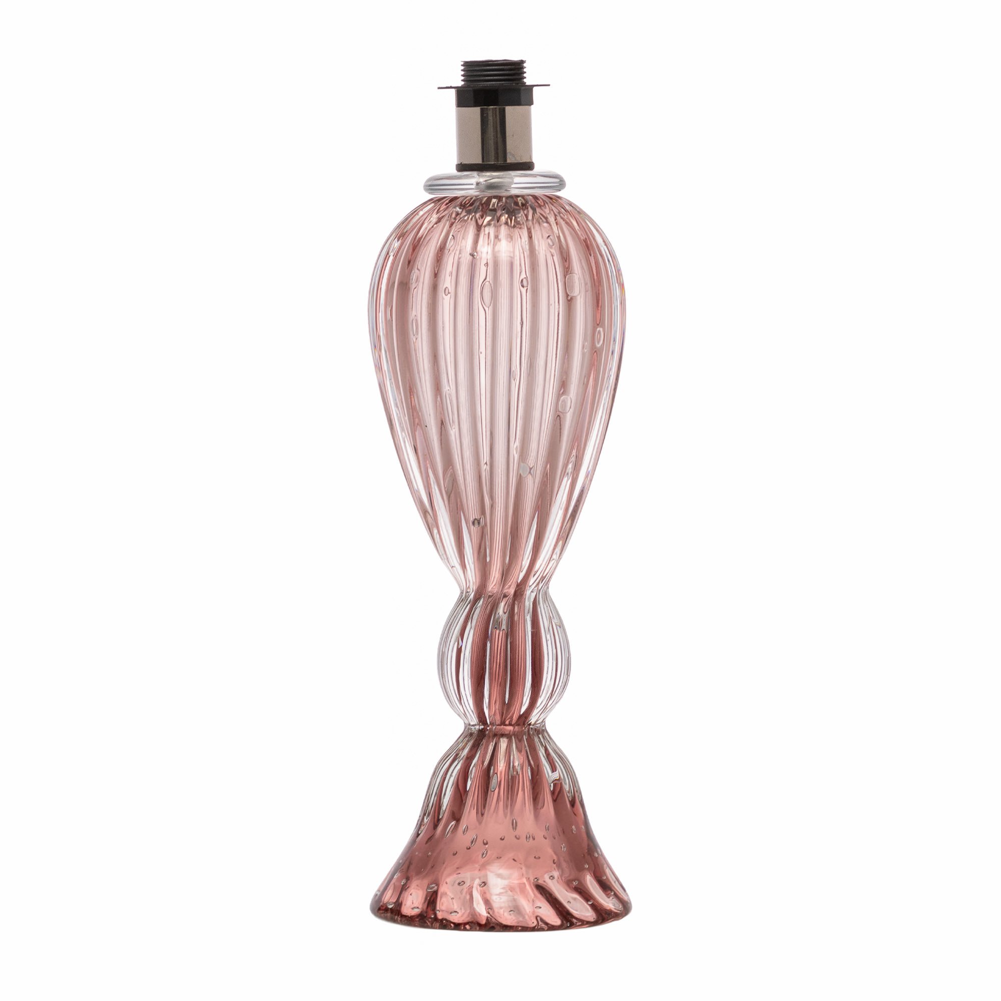 abajur murano nanterre vintage rose sem cupula
