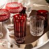 Copo de Cristal Sonata Lapidado Long Drink Vermelho 69 21