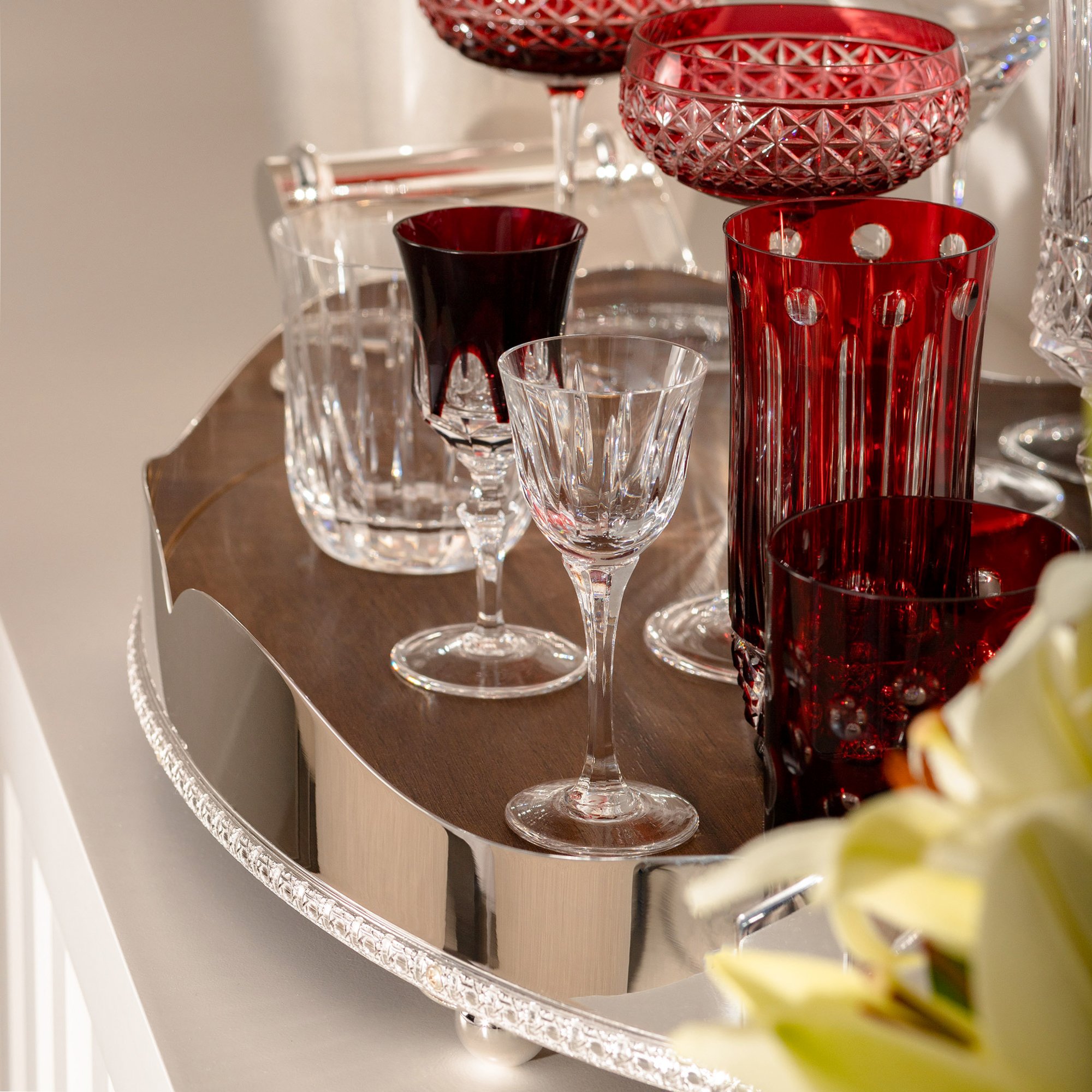 Taca de Cristal Lapidado P Licor 55 Transparente1