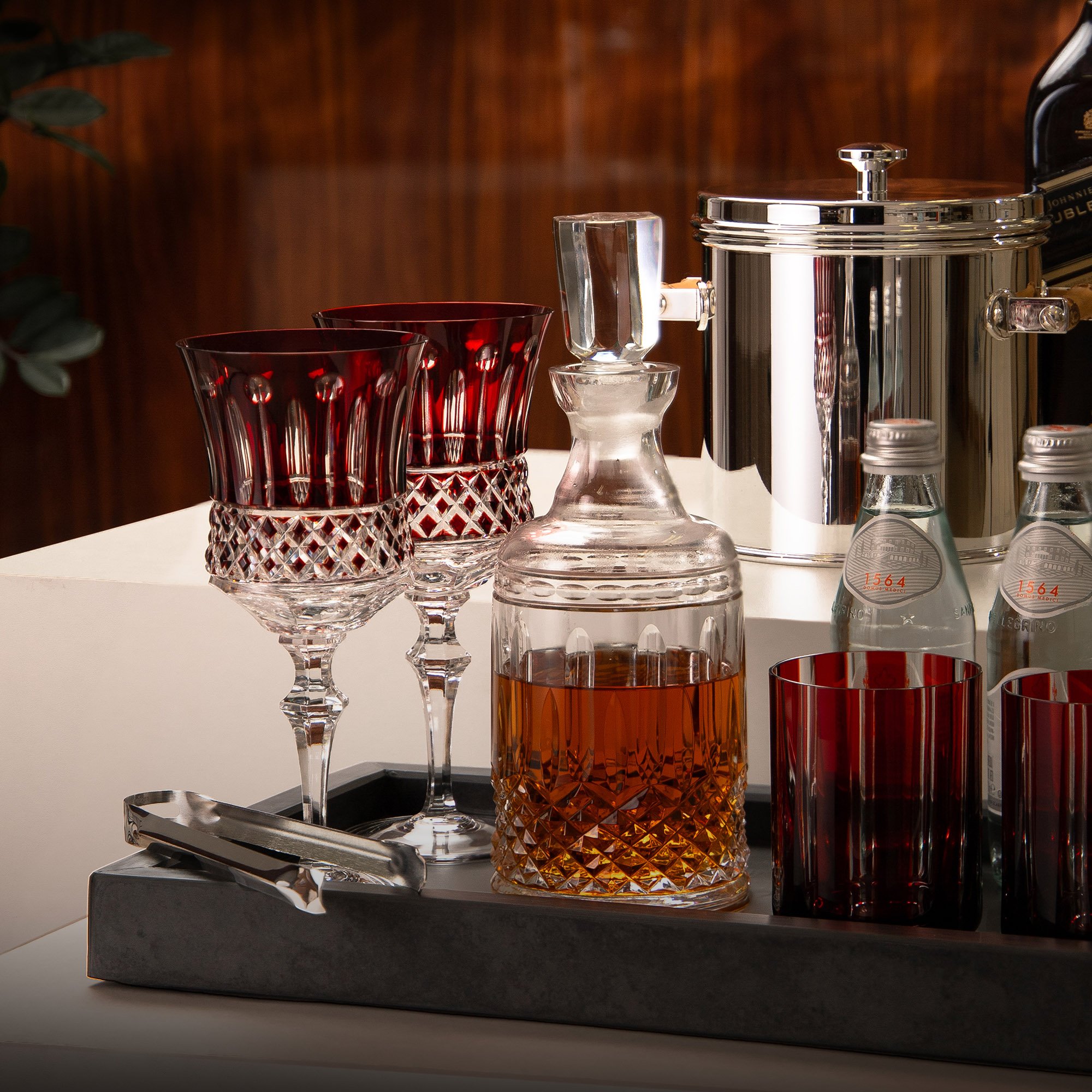 02 taca de cristal lapidado p vinho tinto vermelho 69